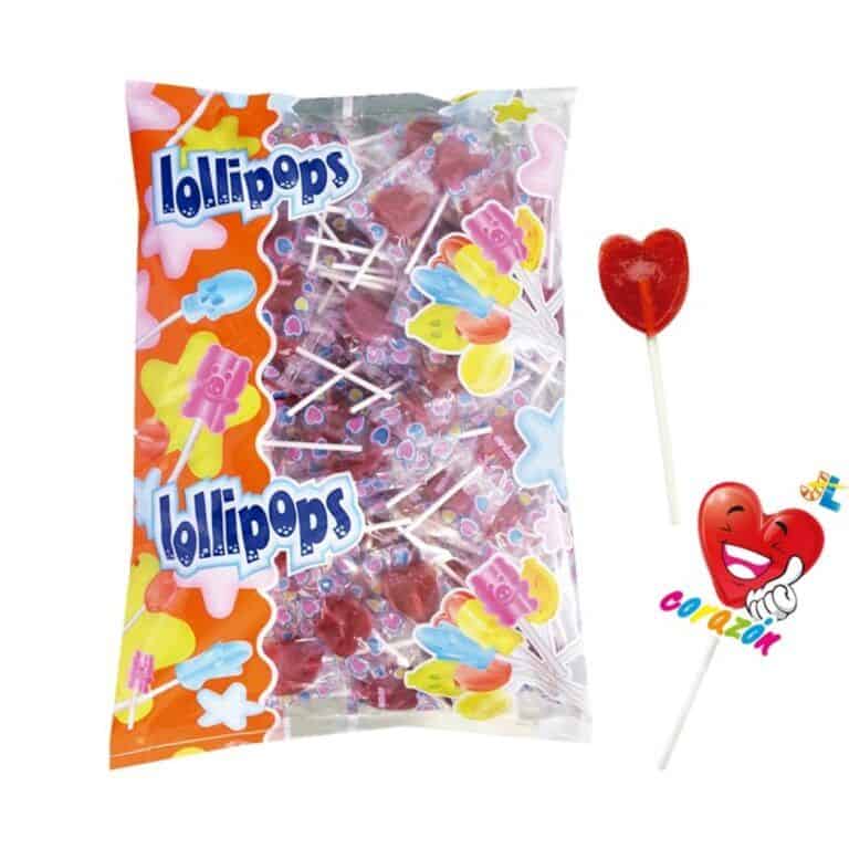 JL PIRULETA Corazón Bolsa 150uds.- Piruletas