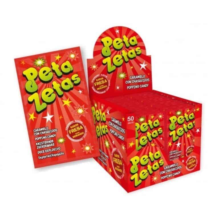PETA ZETAS Fresa -50 uds.- Caramelos Estuche con Azúcar