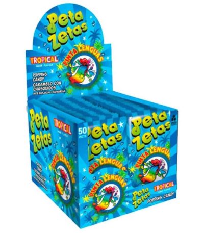 PETA ZETAS Pintalenguas 50 uds.- Caramelos Estuche con Azúcar