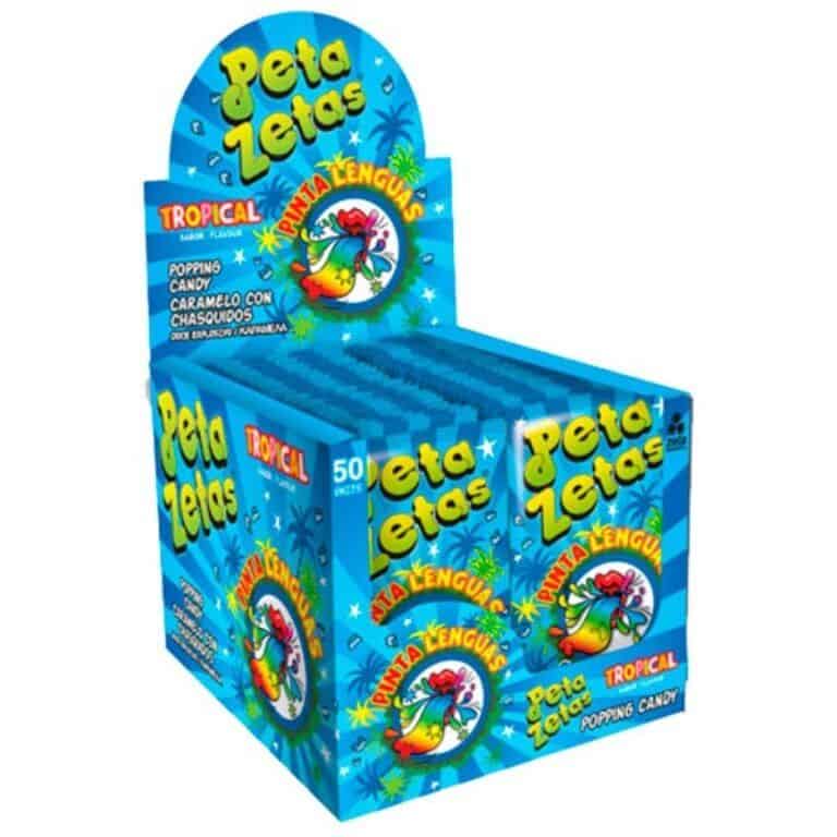 PETA ZETAS Pintalenguas 50 uds.- Caramelos Estuche con Azúcar