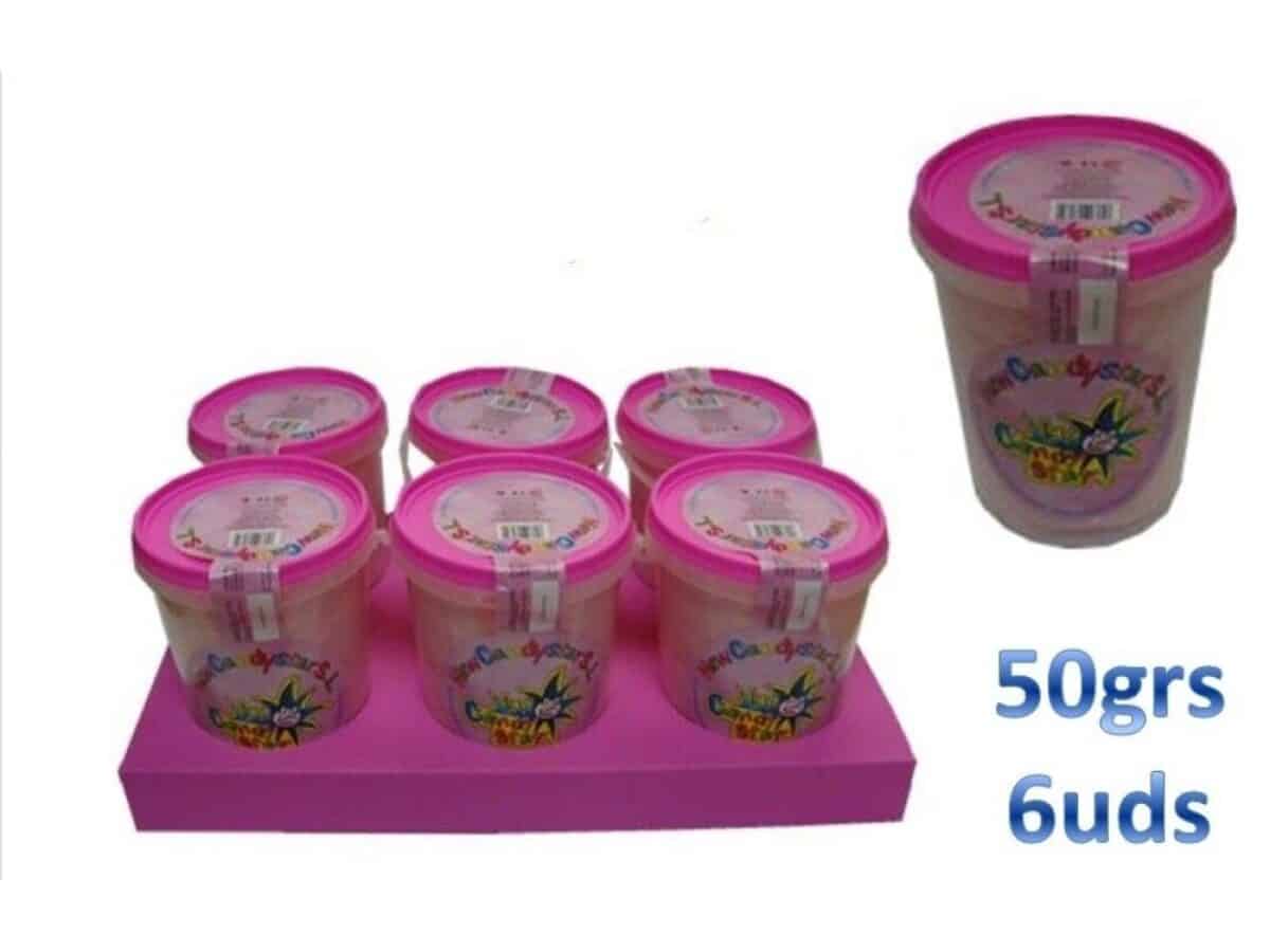 Algodón de azúcar Rosa 6 botes de 50g, comprar online