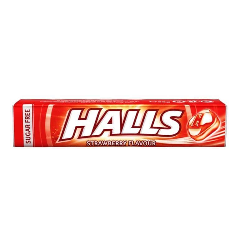 HALLS FRESA S/AZ.-20uds.- Caramelos Estuche sin Azúcar