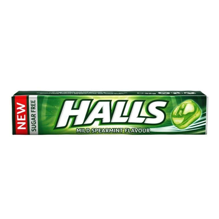 HALLS Hierba Buena S/Az. 20uds.- Caramelos Estuche sin Azúcar