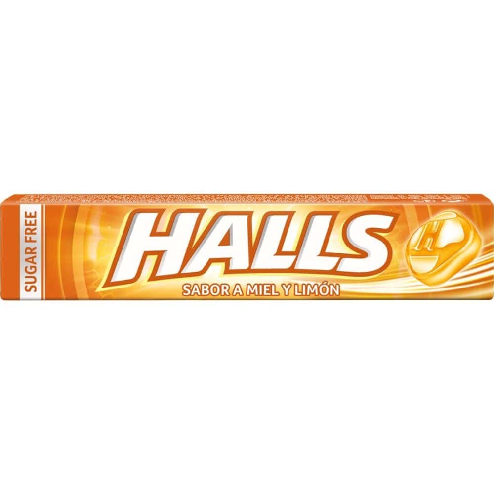 HALLS Miel Limon S/Azucar 20uds.- Caramelos Estuche sin Azúcar