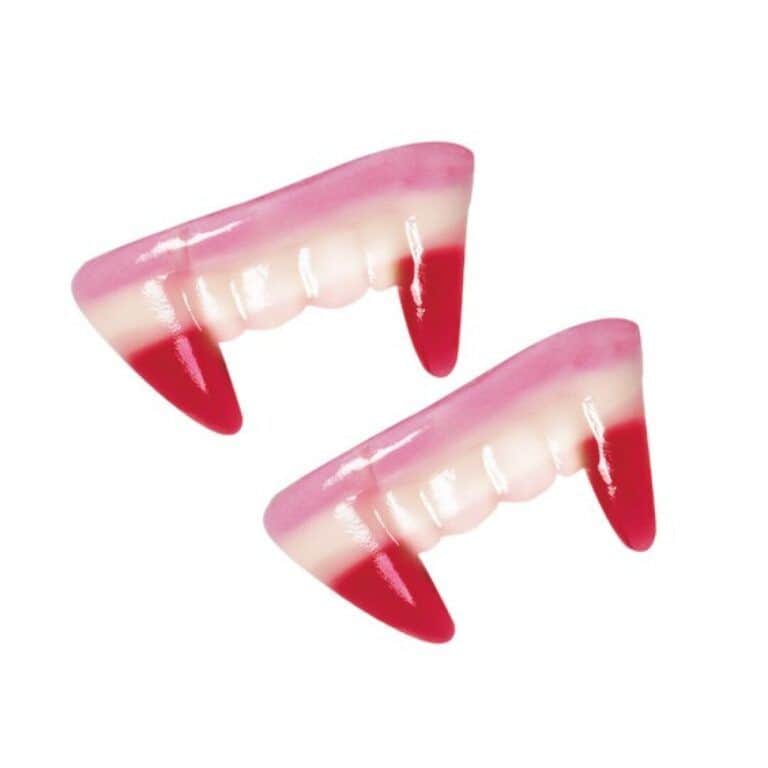 B250uds COLMILLOS Vampiro Hall VIDAL Golosinas brillo