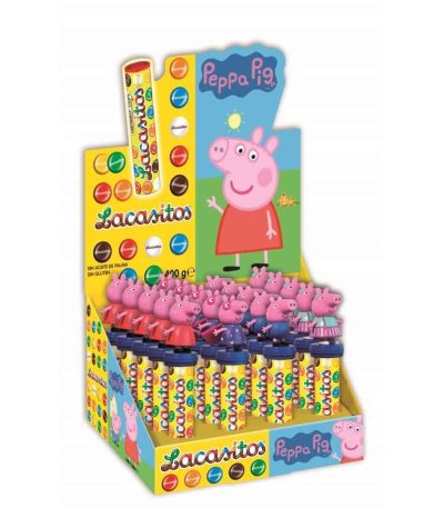 LACASITOS Toy PEPPA PIG Exp.20 uds.- Grageas de Chocolate