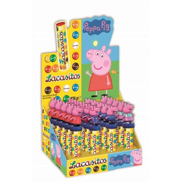 LACASITOS Toy PEPPA PIG Exp.20 uds.- Grageas de Chocolate
