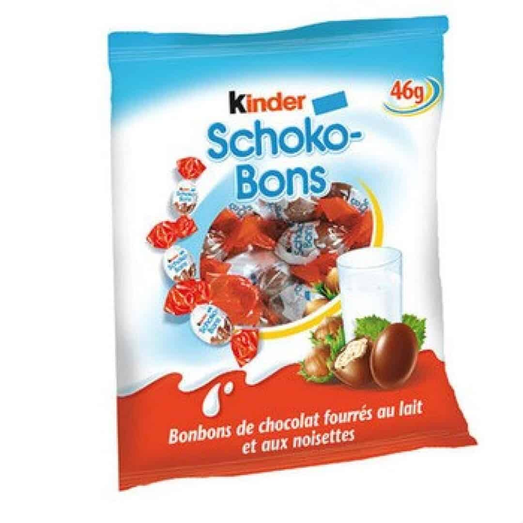KINDER Schokobons bonbons de chocolat fourrés au lait et aux