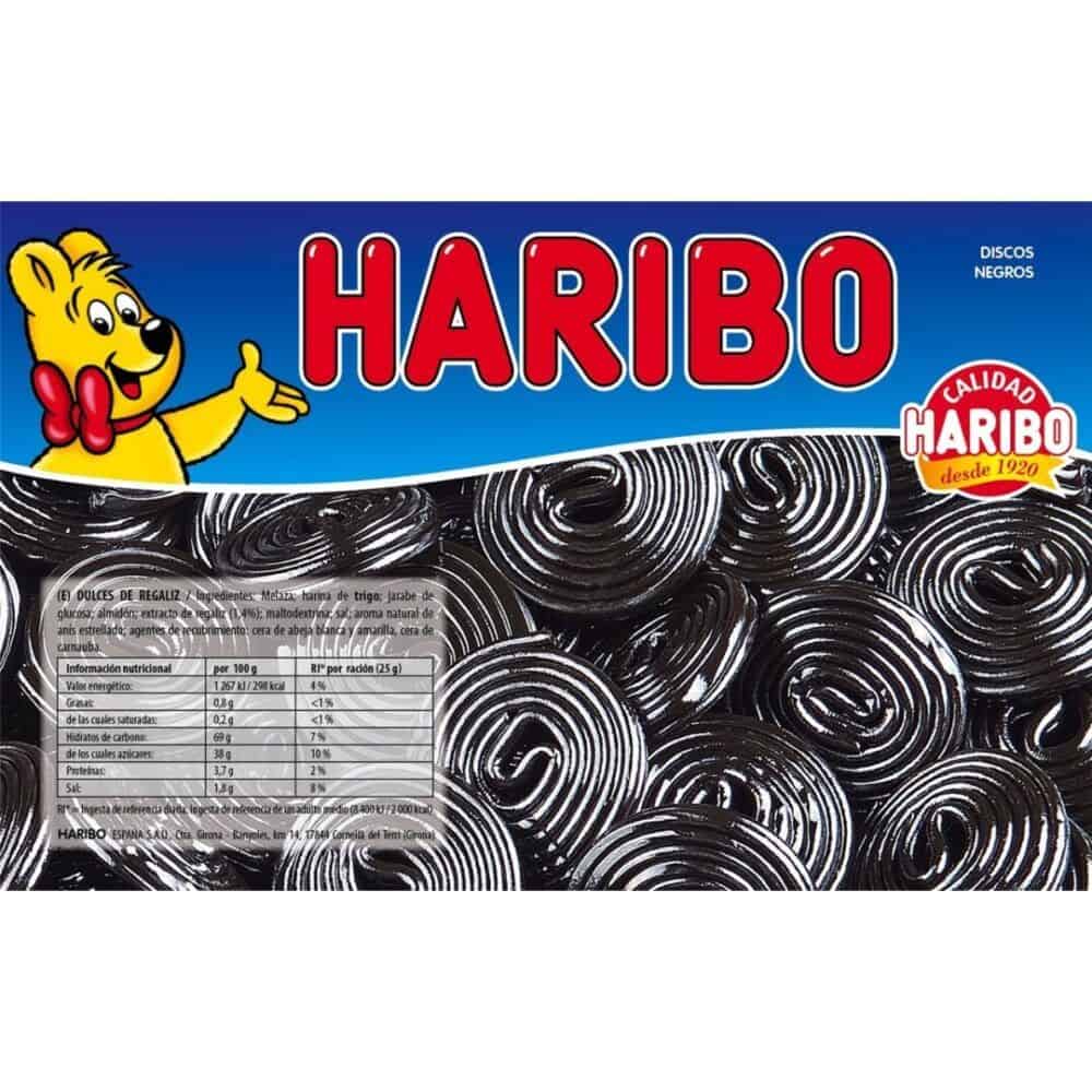 HARIBO DISCOS Negros B/2 kgs.- REGALIZ BRILLO