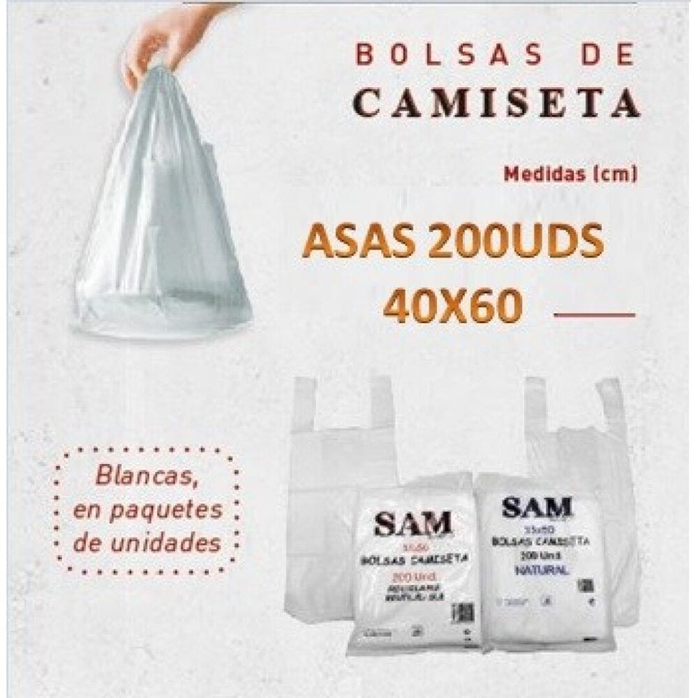 SP Bolsas Asas 40×60 200uds Bolsas de mercado