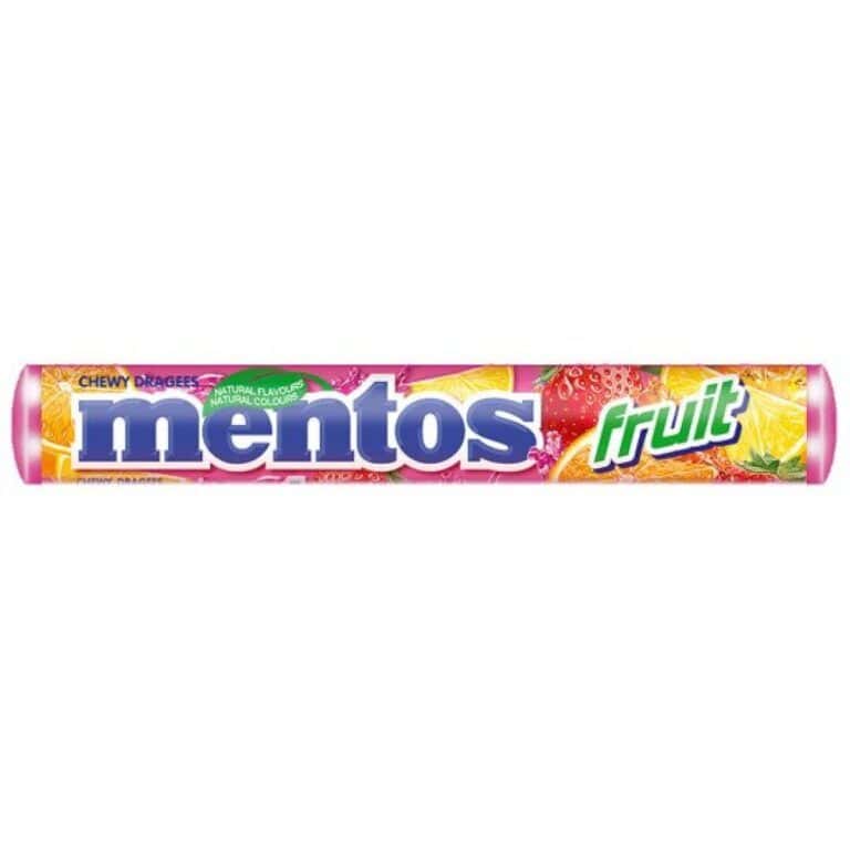 MENTOS FRUTAL Caja–20 uds Caramelos Estuche sin Azúcar