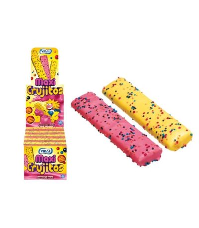 CV MAXICRUJITOS Fresa Vainilla 75uds VIDAL CUBIERTAS DE CHOCOLATE