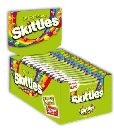 SKITTLES CRAZY 38grs.-14uds.-# Caramelos Estuche con Azúcar