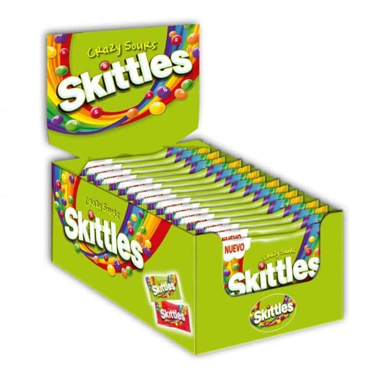 SKITTLES CRAZY 38grs.-14uds.-# Caramelos Estuche con Azúcar