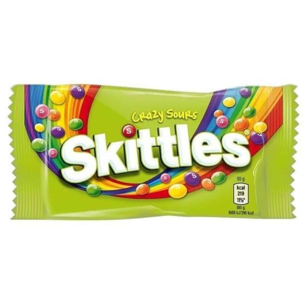 SKITTLES CRAZY 38grs.-14uds.-# Caramelos Estuche con Azúcar