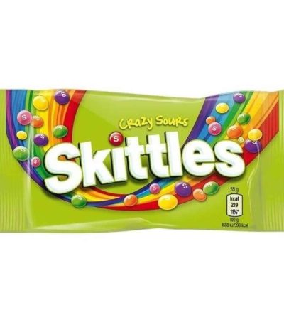 SKITTLES CRAZY 38grs.-14uds.-# Caramelos Estuche con Azúcar