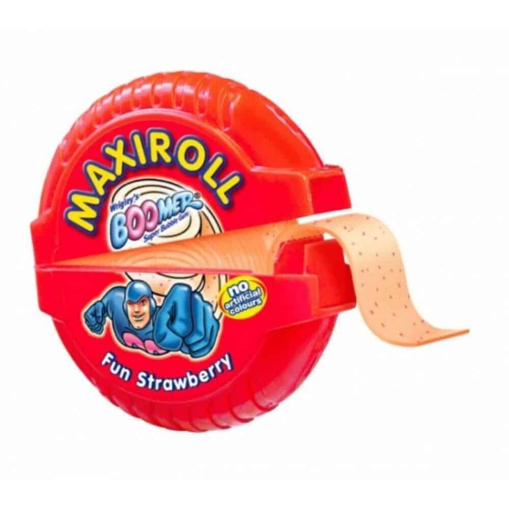 BOOMER Maxiroll Fresa 12uds. Chicles con Azúcar