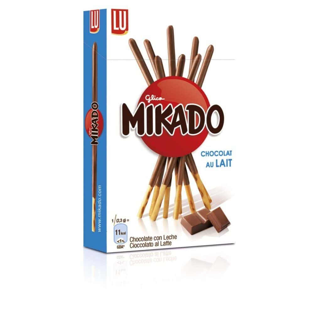 MIKADO  **Azul** Choc.Leche 39grs.-24uds.- Galletas y Cereales