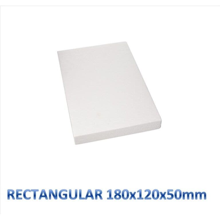 Porexpan Rectangulo Base 180x120x50mm 1ud Porexpan para Tartas