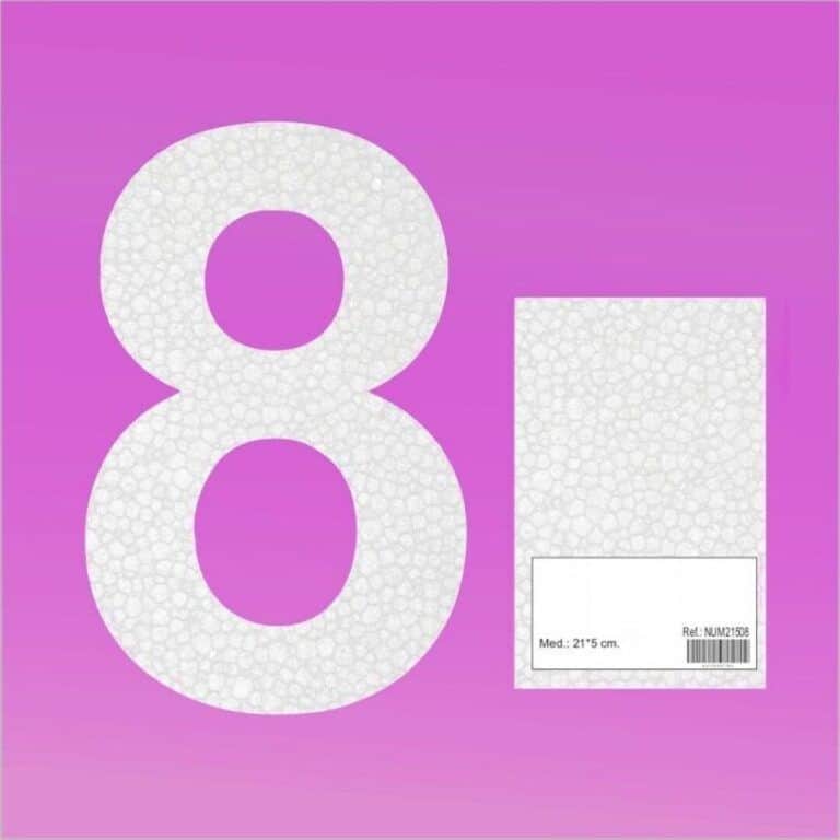 Porexpan Numero 8   21x5cm  1ud Porexpan para Tartas