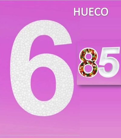 Porexpan Hueco.. Num. 6  23cm  1ud… Porexpan para Tartas