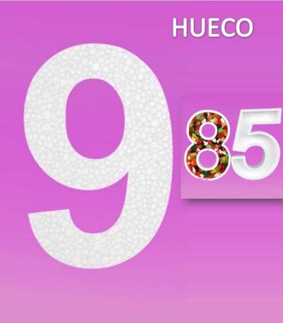 Porexpan Hueco.. Num. 9  23cm  1ud… Porexpan para Tartas