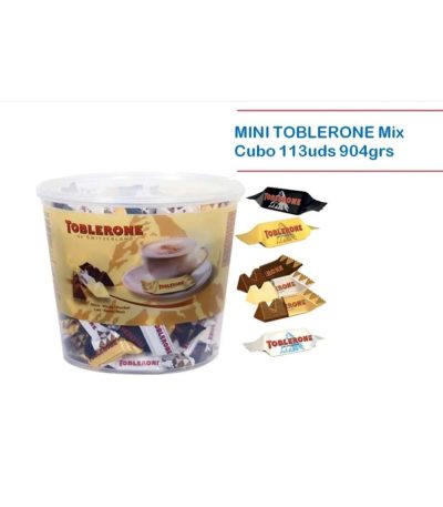 Nav.MINI TOBLERONE Mix Cubo 113uds 904grs Bombones