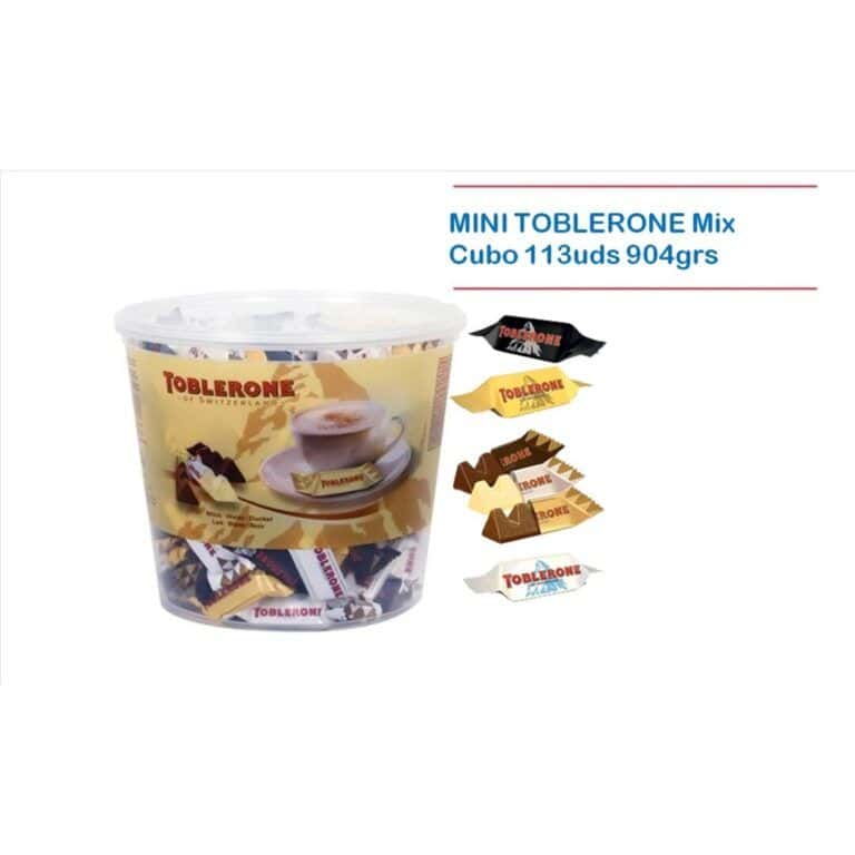 Nav.MINI TOBLERONE Mix Cubo 113uds 904grs Bombones