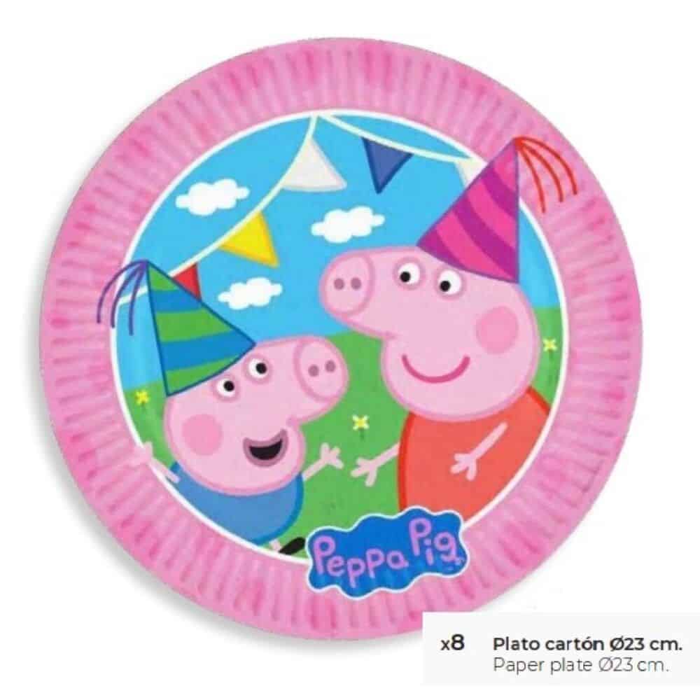 MParty Peppa Pig Plato 23cm. 8uds Complementos Fiesta