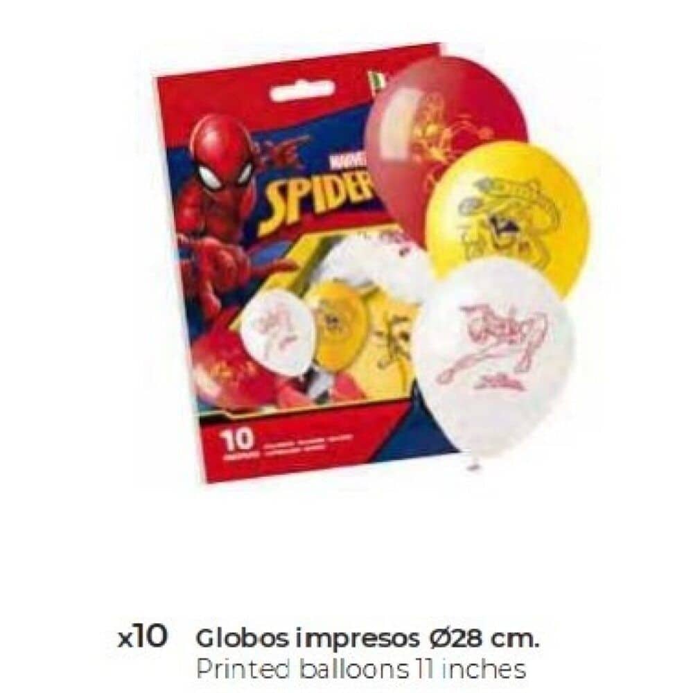 MParty Spiderman Globos 28cm 10uds Globos