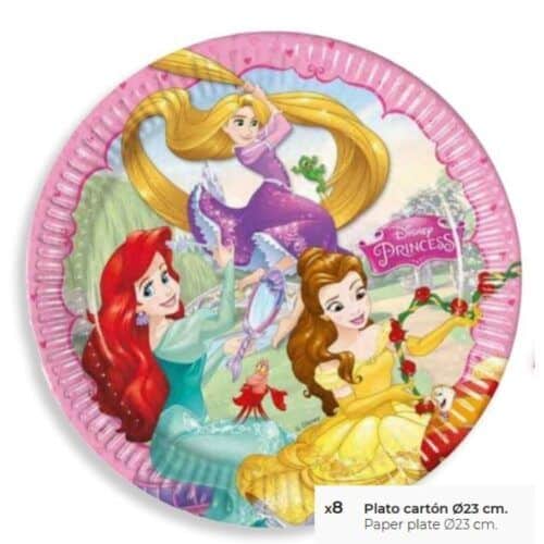 MParty Disney Princesas Plato 23cm. 8uds Complementos Fiesta