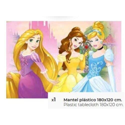 MParty Disney Princesas Mantel Plástico 120x180cm 1ud Complementos Fiesta