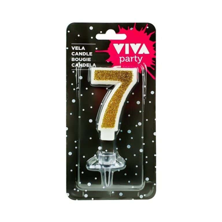MParty VELA ***ORO Nº 7***  6,5cm  12UDS Velas