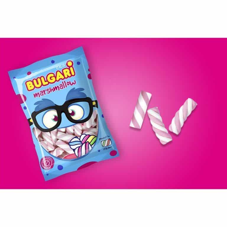BULGARI NUBES Trenzada Surtida ROSA 1KG. B/140uds.- MARSHMALLOW