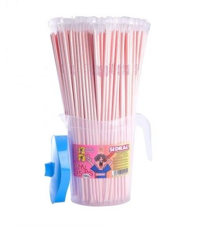 Sidral CAÑAS Jarra ROSAS Fresa 45cms.-160uds.- Dextrosa Pica-pica