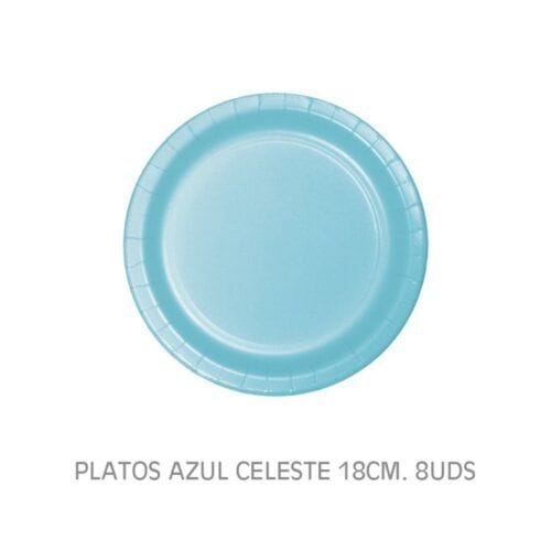 Plato Azul 18cm.8uds.-Ref.-018000336 Complementos Fiesta