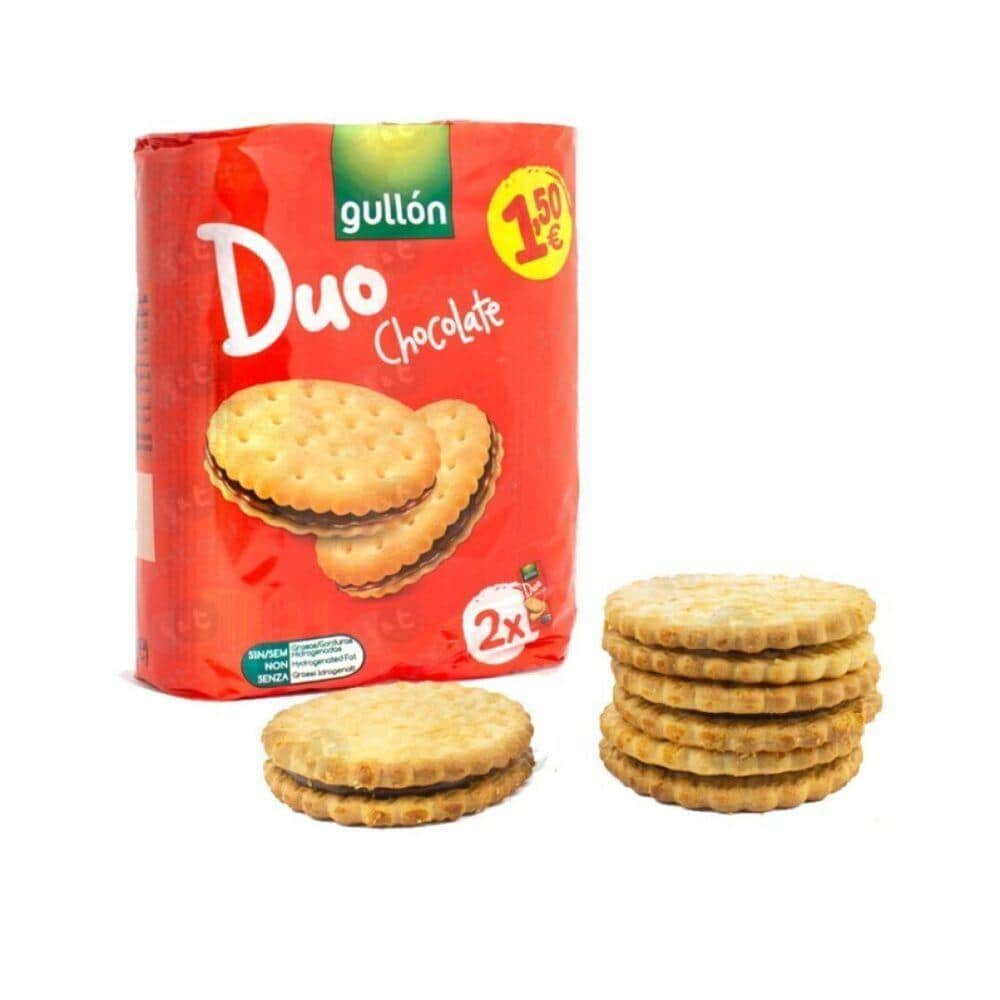 Gullon DUO Chocolate 1,50E. 2x145g.- 12uds Galletas y Cereales