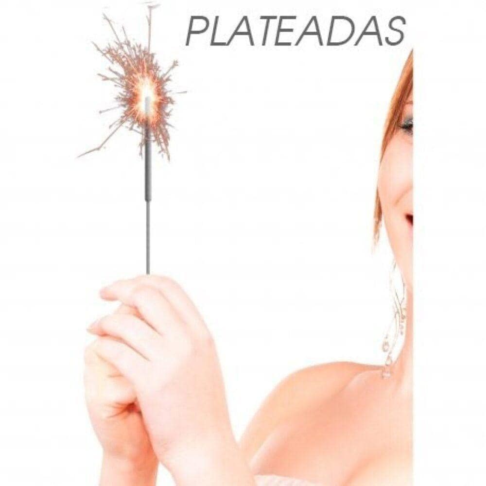 CP  10 Bengalas Rectas Plateadas Velas