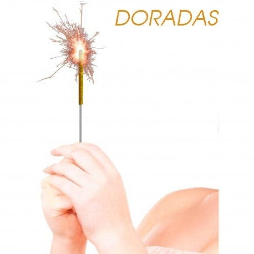 CP  10 Bengalas Rectas Doradas Velas
