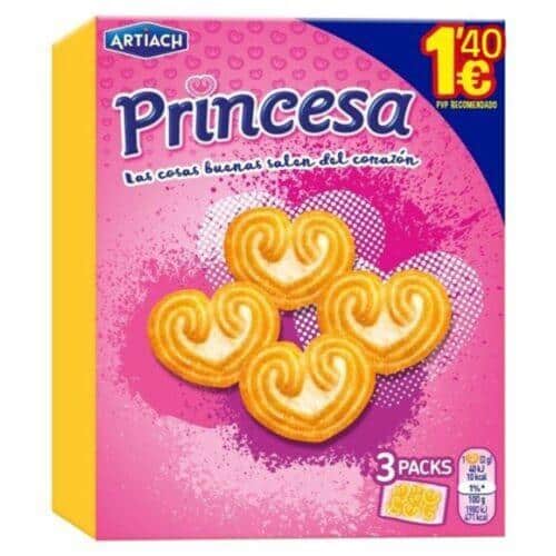 Cuetara Princesas 90 grs 1.40€ 12uds.- Galletas y Cereales