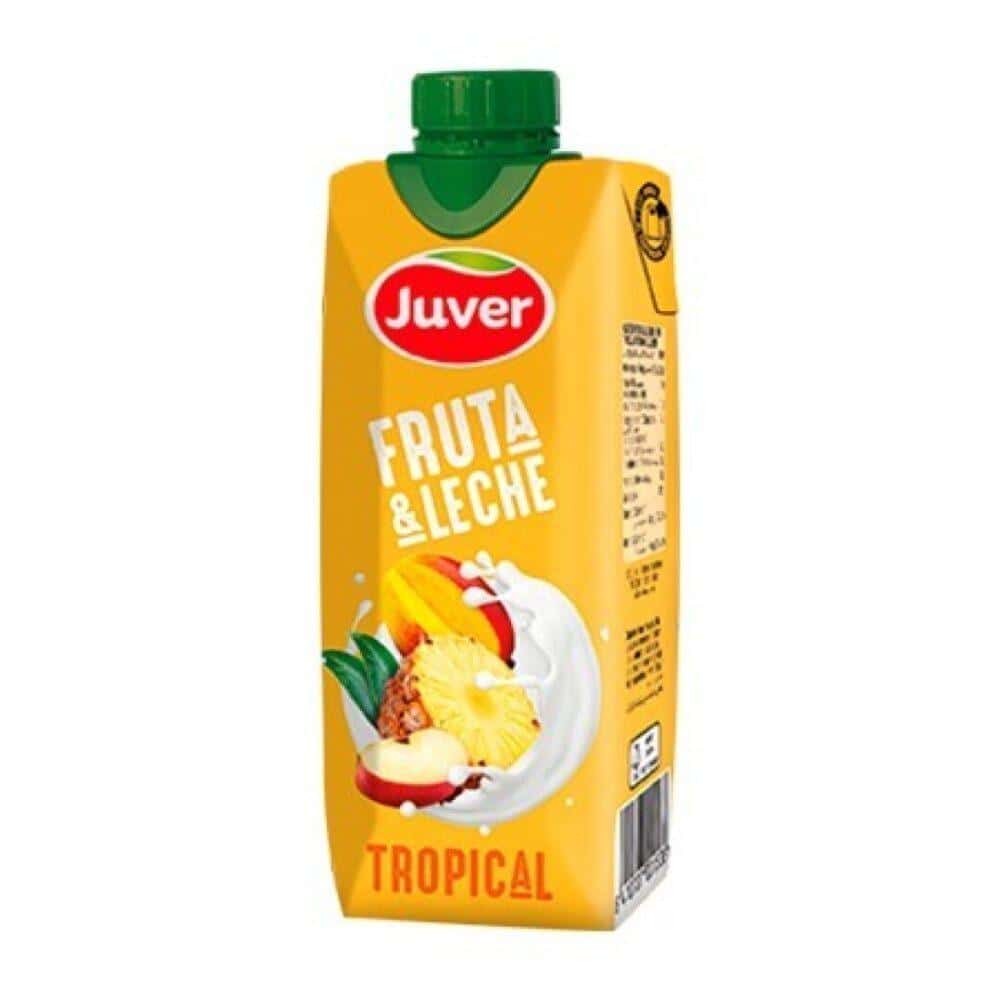 *_Juver FRUTA + LECHE TROPICAL 33cl 18uds Refrescos