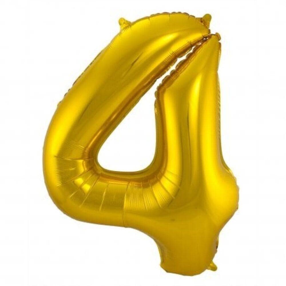 CP  Globo Dorado Número 4 de 86 cm Globos