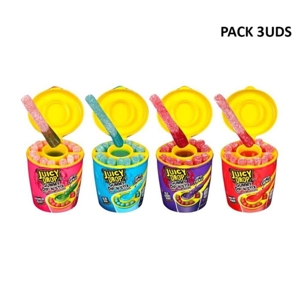 DIPPERZ JUICY DROP 127GRS **PACK 3UDS** Golosinas ácidas