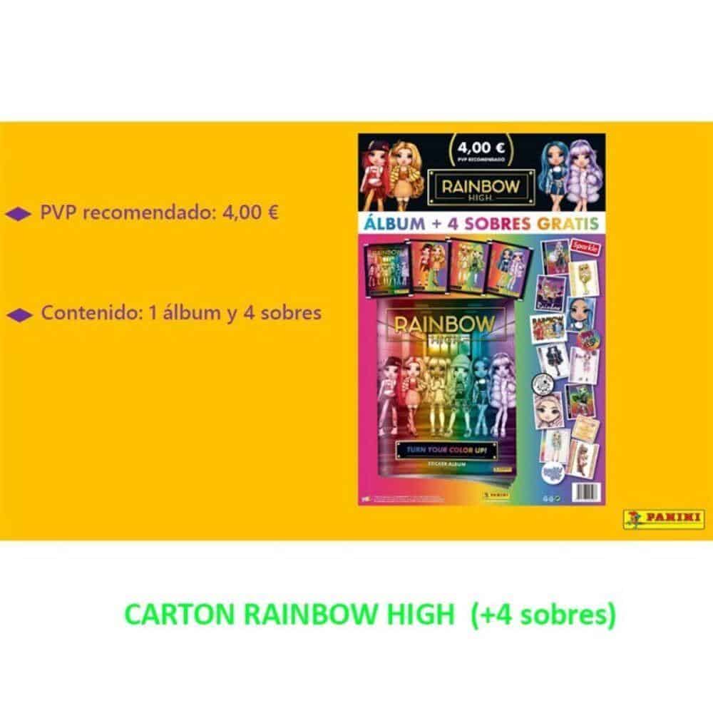 Pan. CARTON RAINBOW HIGH +(4Sobres)  PVP 4€ 1ud Coleccionables