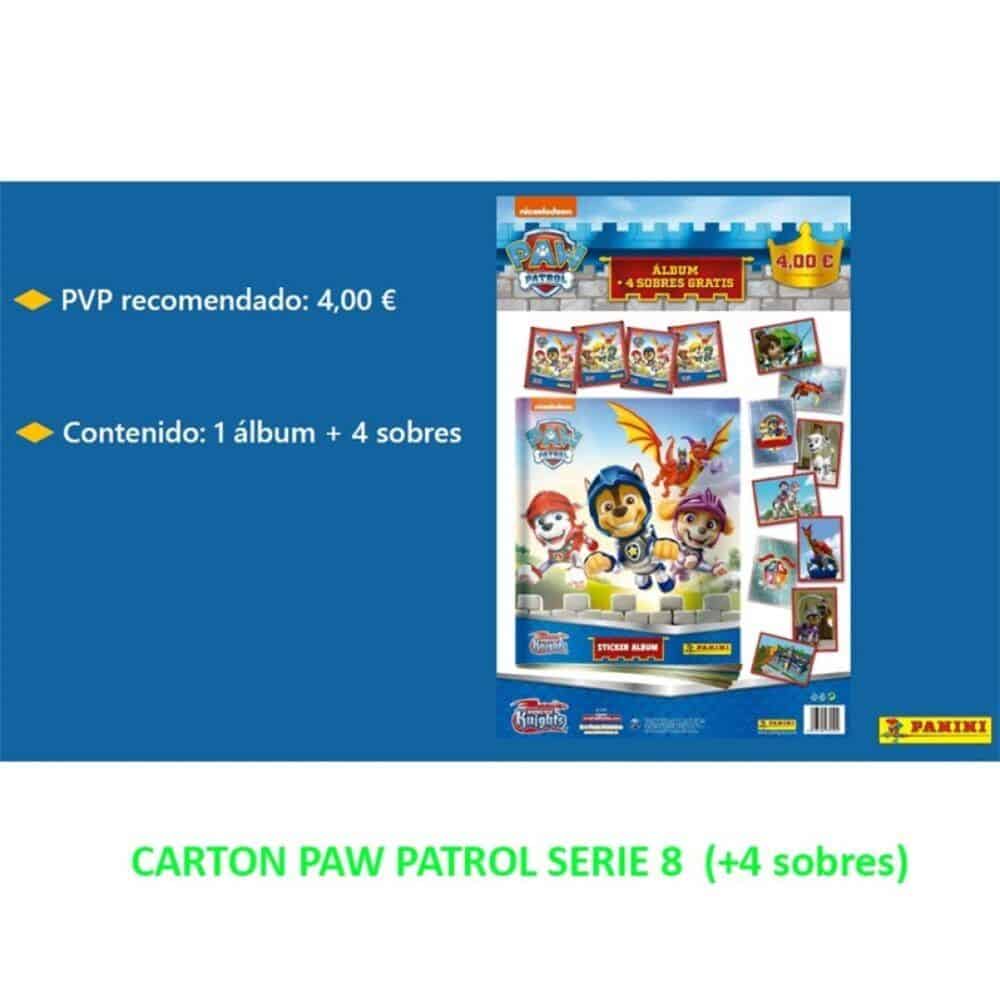 Pan. CARTON PAW PATROL Serie 8+(4Sobres)  PVP 4€ 1ud Coleccionables