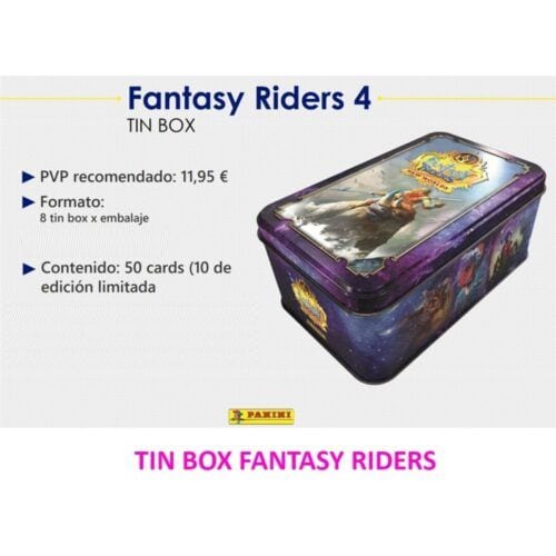 Pan. TIN BOX **11.95€** FANTASY RIDERS 1ud.  E/8 Coleccionables