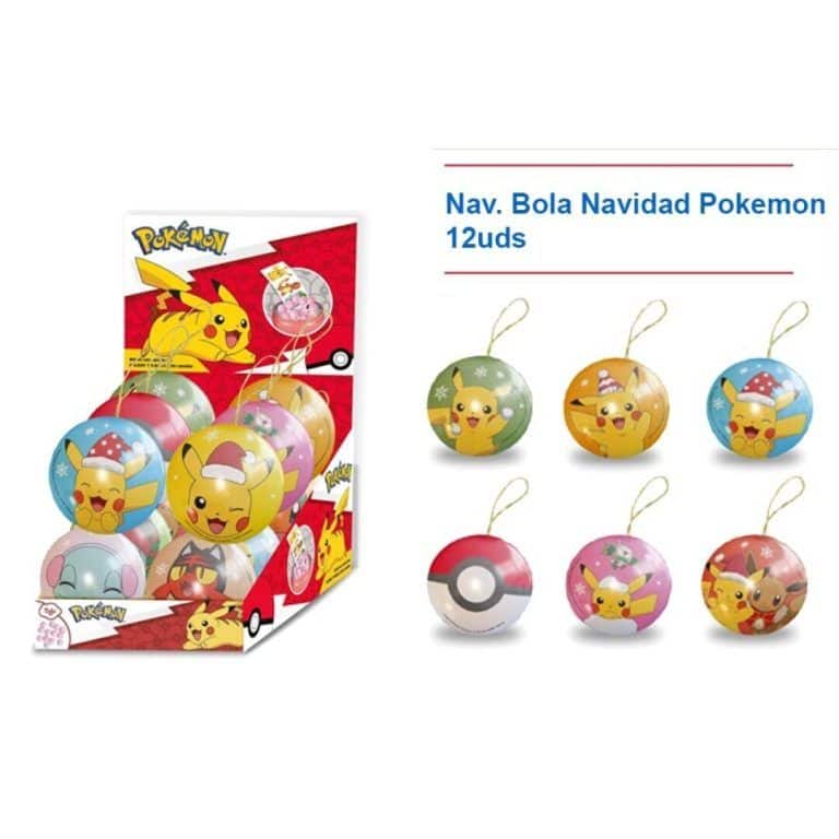 Nav. Bola Navidad POKEMON 12uds NAVIDAD