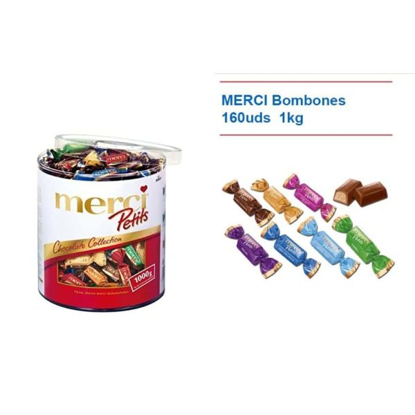 MERCI Petits Choc.Tarro 1 Kg.-167uds.- Bombones