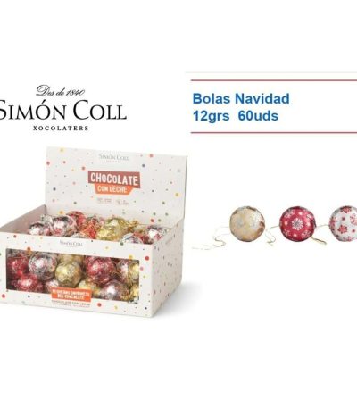 Nav. Simon Coll BOLAS NAVIDAD Con Hilo 60Uds Chocolatinas