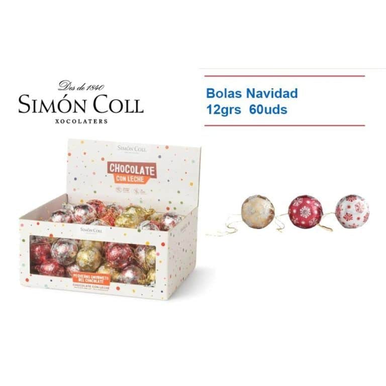 Nav. Simon Coll BOLAS NAVIDAD Con Hilo 60Uds Chocolatinas
